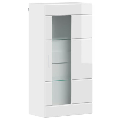 Wooden Cabinet High Gloss White Engineered Wood