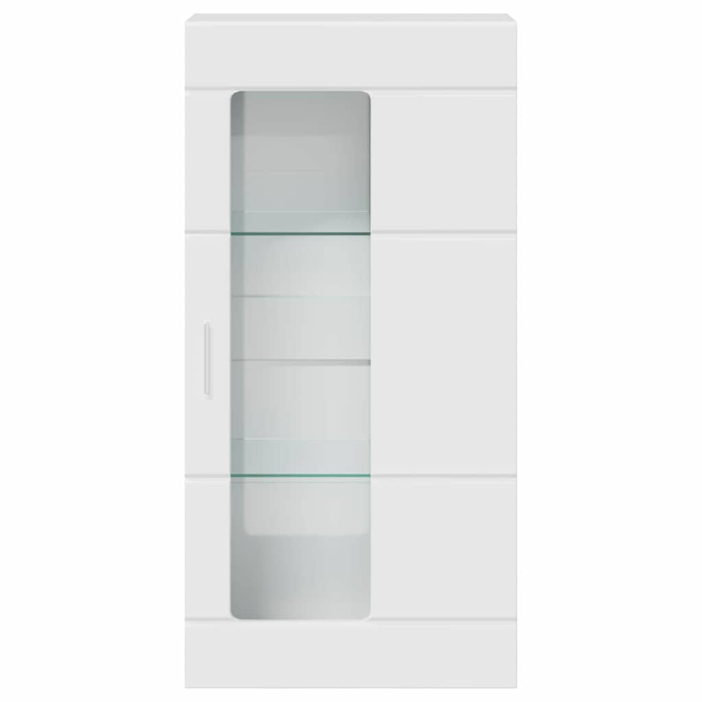 Wooden Cabinet with Storage High Gloss White 50 x 29 x 100 cm