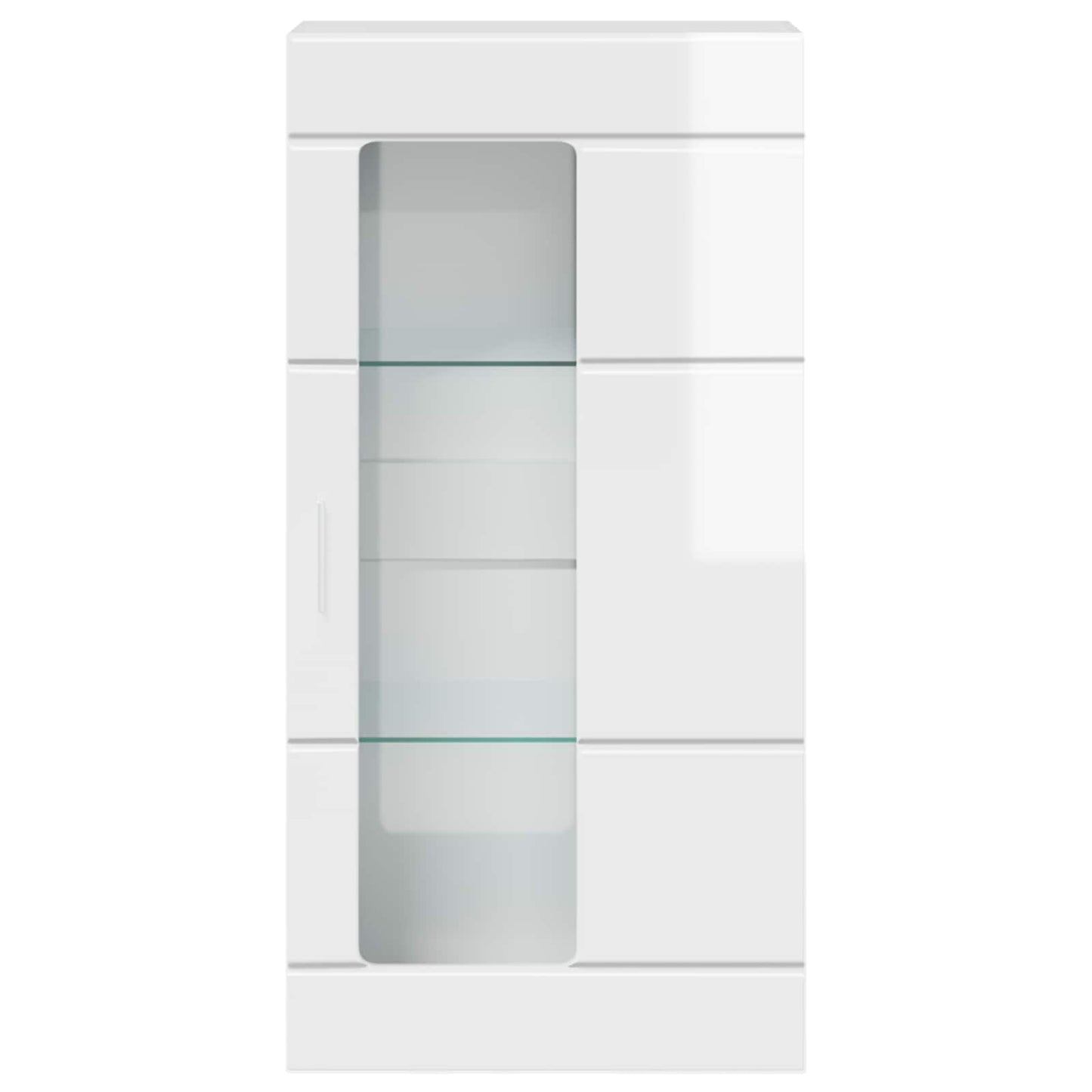Wooden Cabinet High Gloss White Engineered Wood