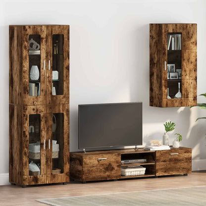 Wooden Cabinet Smoked Oak Engineered Wood