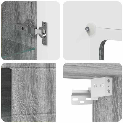 Wooden Cabinet Grey Sonoma 50 x 29 x 100 cm Engineered Wood