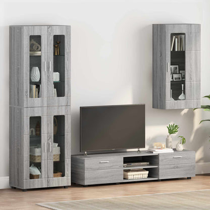 Wooden Cabinet Grey Sonoma Engineered Wood