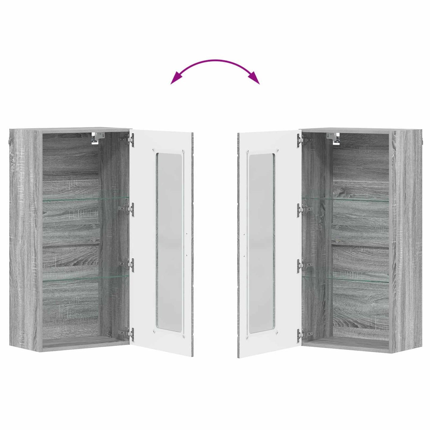 Wooden Cabinet Grey Sonoma Engineered Wood