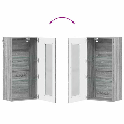 Wooden Cabinet Grey Sonoma Engineered Wood
