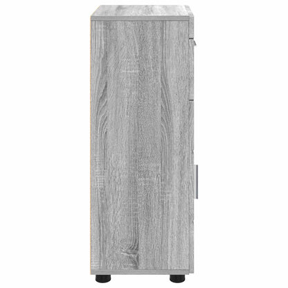Wooden Cabinet Grey Sonoma Engineered Wood