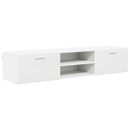 Wooden Cabinet White 150 x 39 x 30 cm Engineered Wood