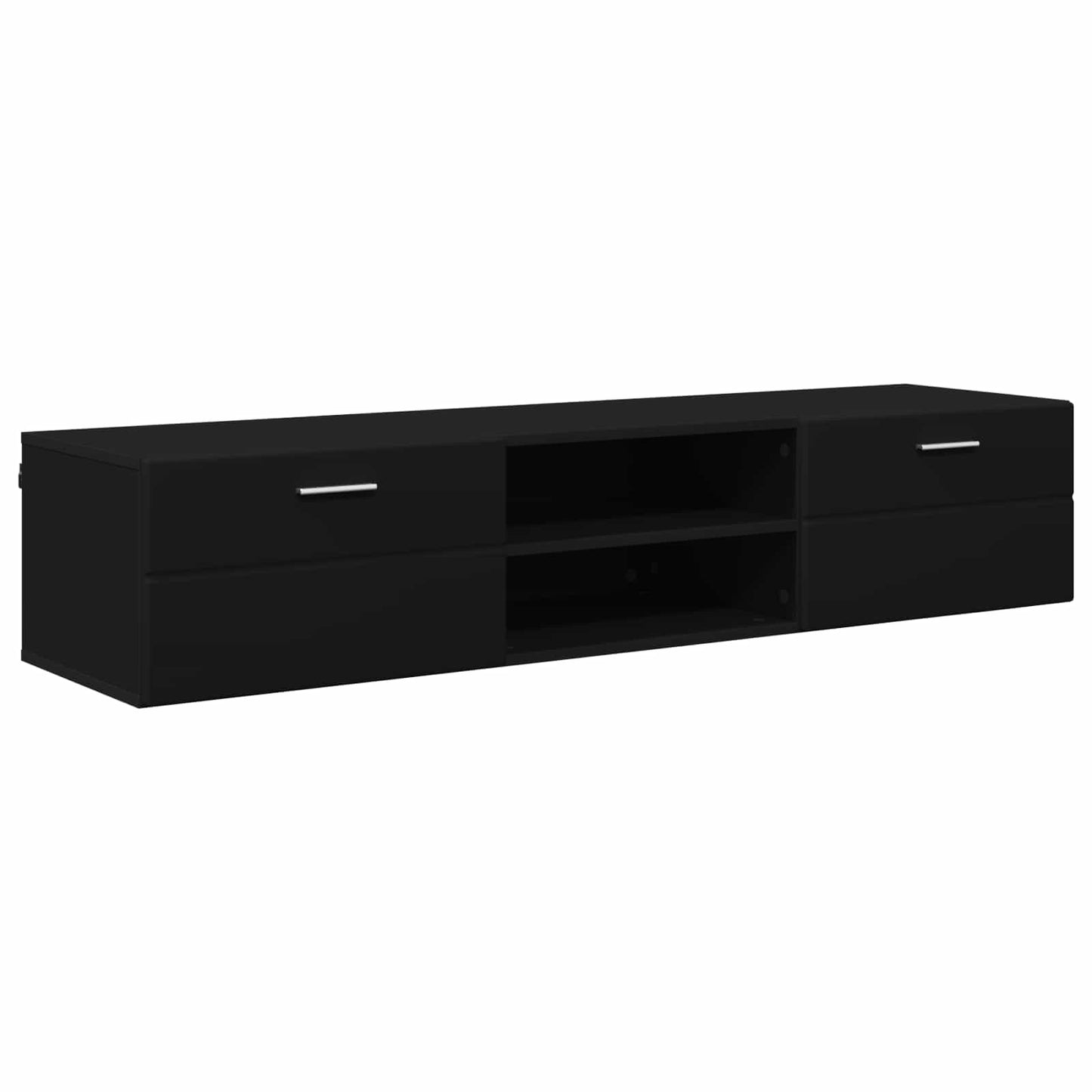 Wooden Cabinet Black 150 x 39 x 30 cm Engineered Wood