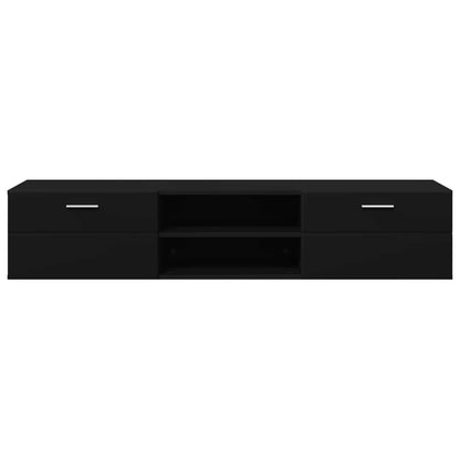 Wooden Cabinet Black 150 x 39 x 30 cm Engineered Wood