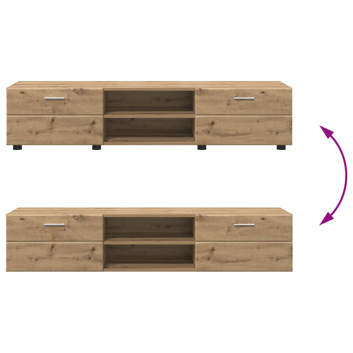 Wooden Cabinet 150 x 39 x 30 cm Artisan Oak Engineered Wood
