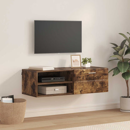 Wooden Cabinet Smoked Oak 100.5 x 39 x 30 cm Engineered Wood