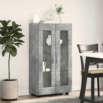 Sideboard with Shelf FLORIN Concrete Grey 55.5 x 29 x 100 cm
