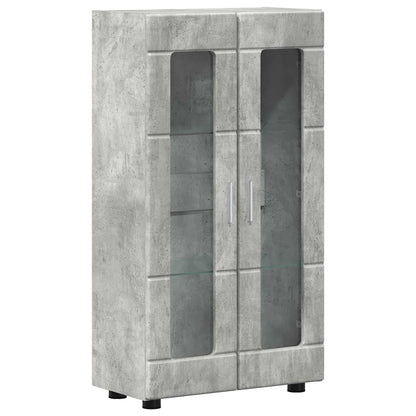 Sideboard with Shelf FLORIN Concrete Grey 55.5 x 29 x 100 cm