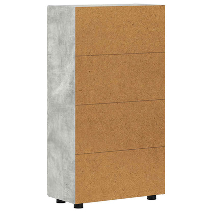 Sideboard with Shelf FLORIN Concrete Grey 55.5 x 29 x 100 cm