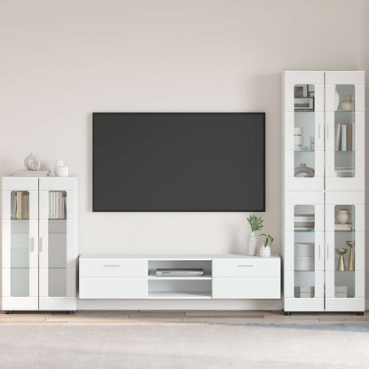 Sideboard FLORIN 55.5 x 29 x 100 cm High Gloss White