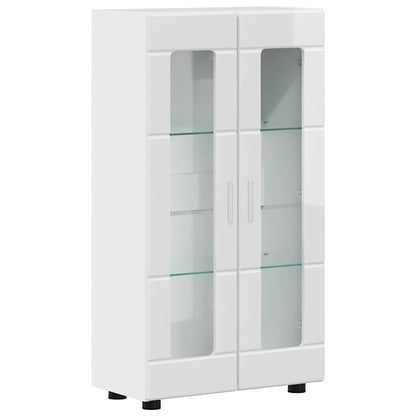 Sideboard with Shelf FLORIN High Gloss White 55.5 x 29 x 100 cm