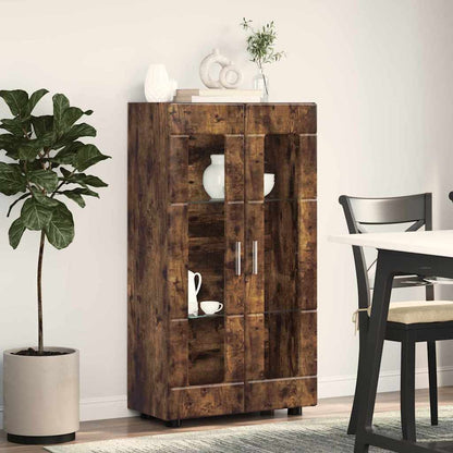 Sideboard FLORIN Smoked Oak 55.5 x 29 x 100 cm Engineered Wood