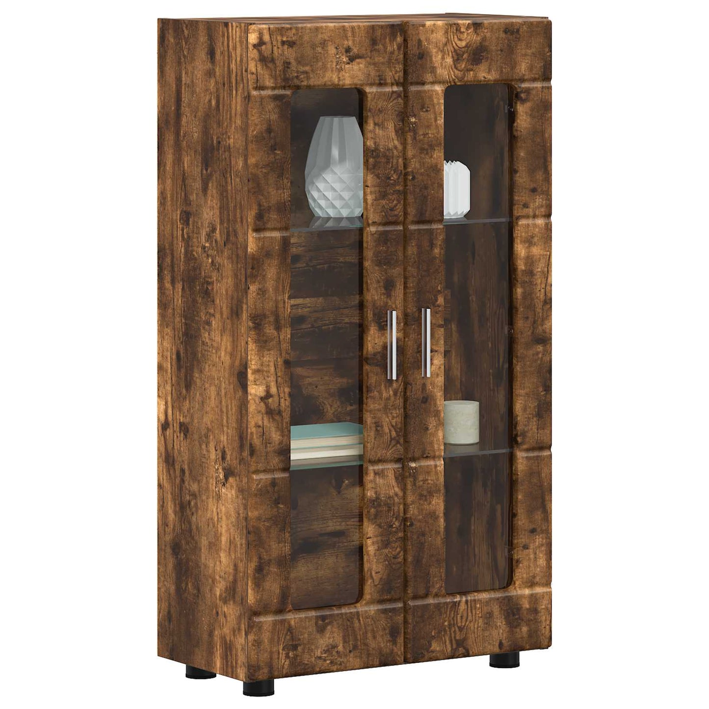 Sideboard FLORIN 55.5 x 29 x 100 cm Smoked Oak Engineered Wood