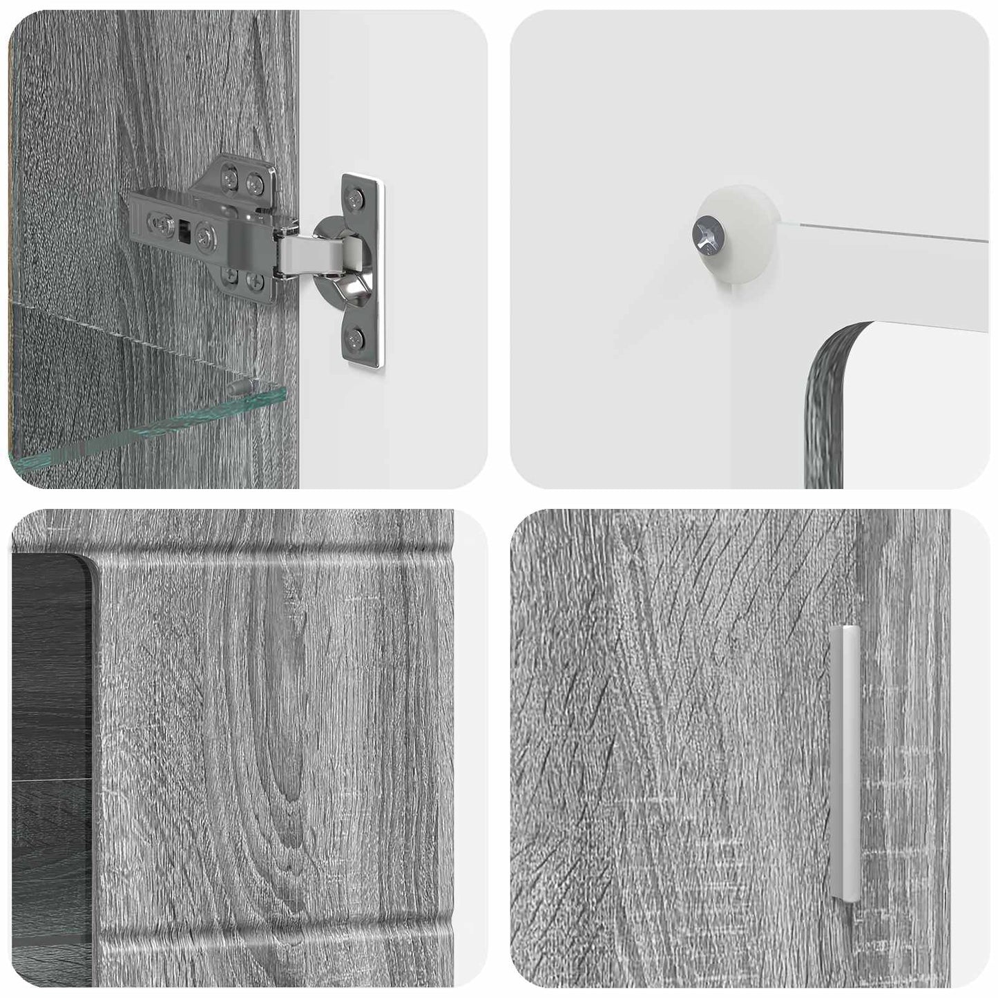 Sideboard FLORIN 55.5 x 29 x 100 cm Grey Sonoma Engineered Wood