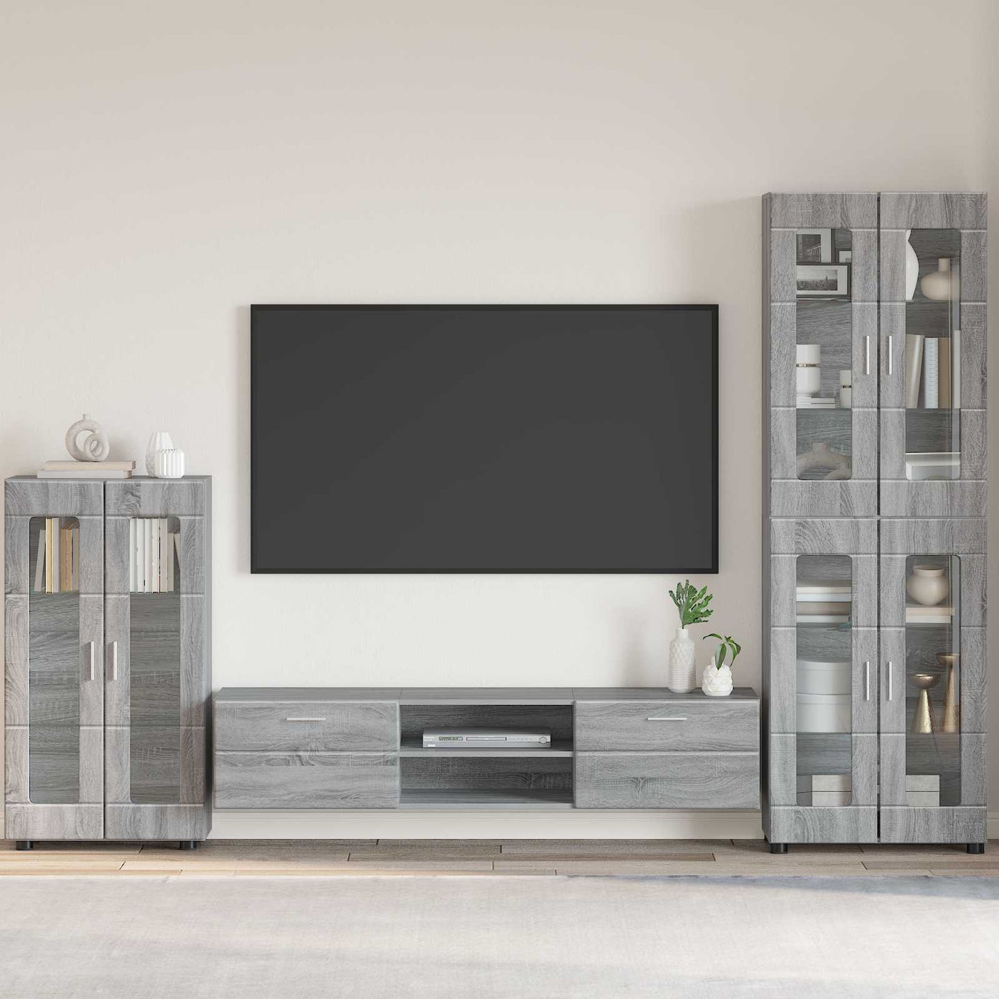 Sideboard FLORIN 55.5 x 29 x 100 cm Grey Sonoma Engineered Wood