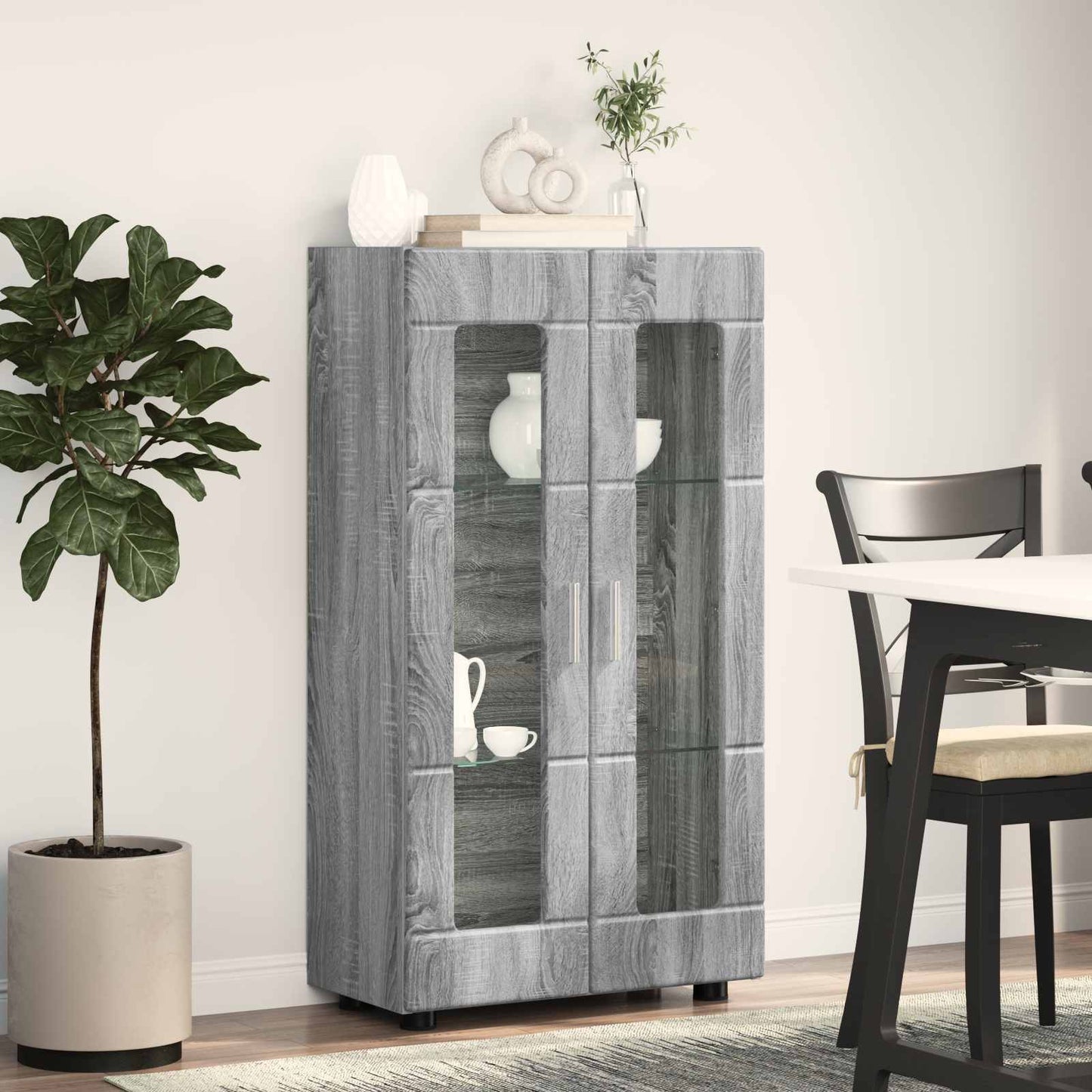 Sideboard FLORIN 55.5 x 29 x 100 cm Grey Sonoma Engineered Wood