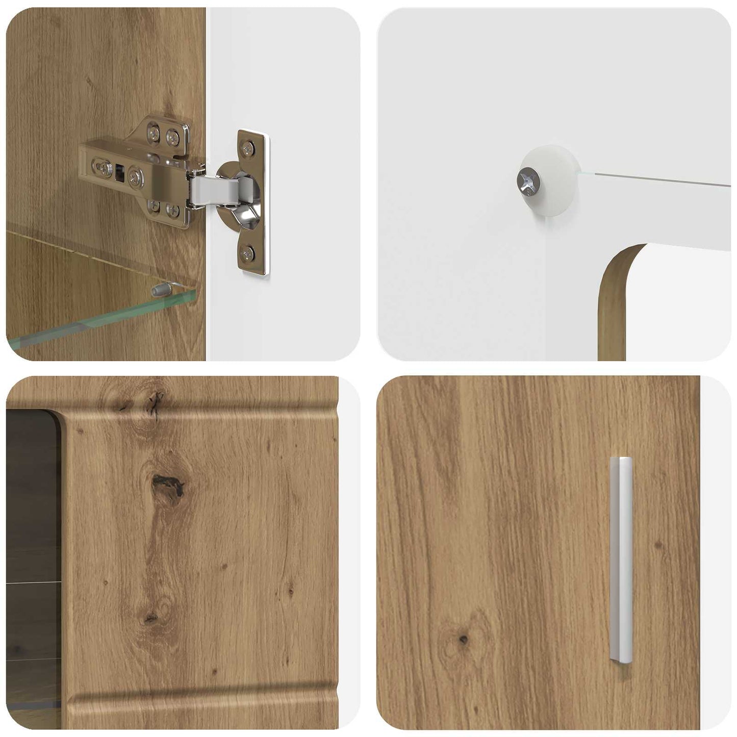 Sideboard FLORIN 55.5 x 29 x 100 cm Artisan Oak Engineered Wood