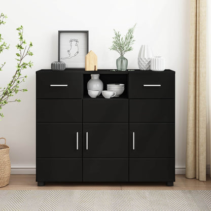Wooden Cabinet Black 88.5 x 30.5 x 73 cm Engineered Wood