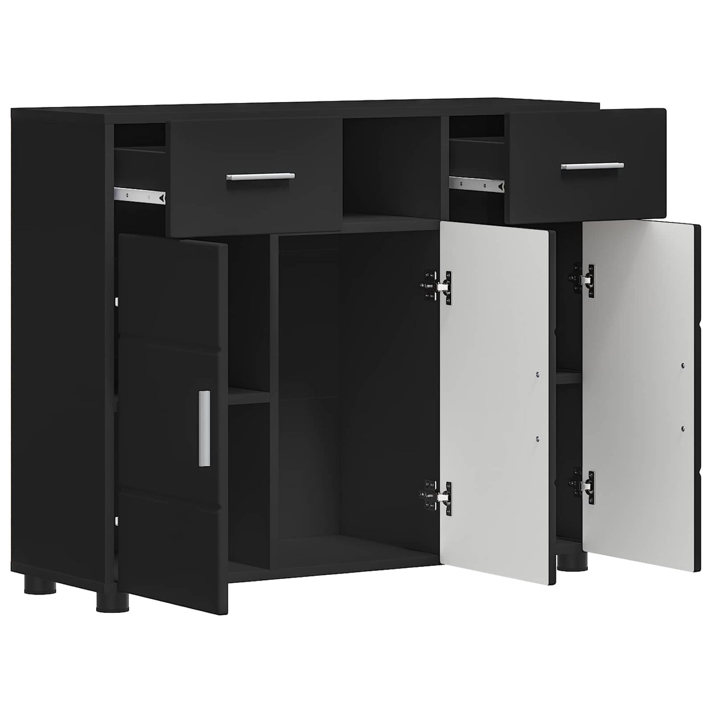 Wooden Cabinet Black 88.5 x 30.5 x 73 cm Engineered Wood