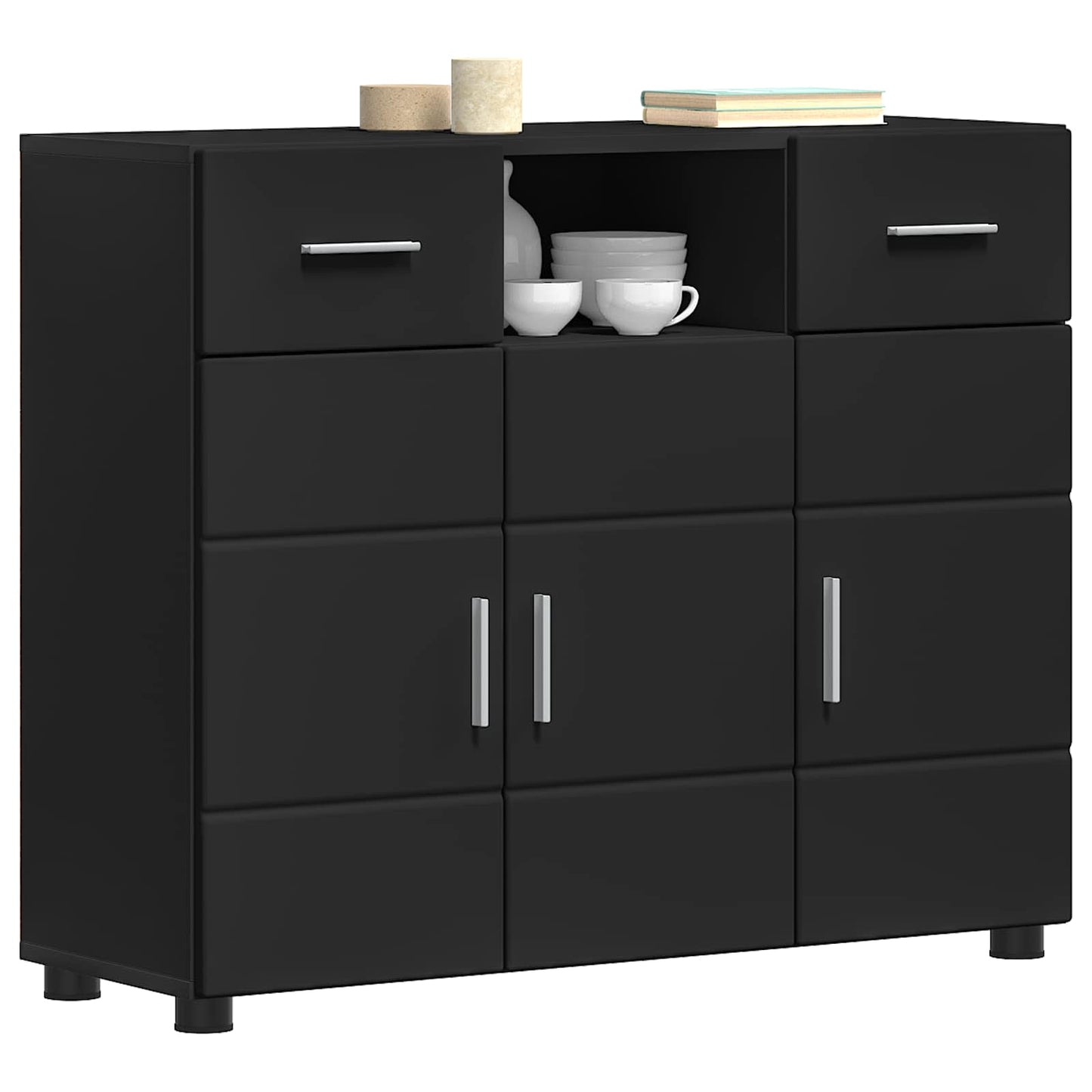 Wooden Cabinet Black 88.5 x 30.5 x 73 cm Engineered Wood