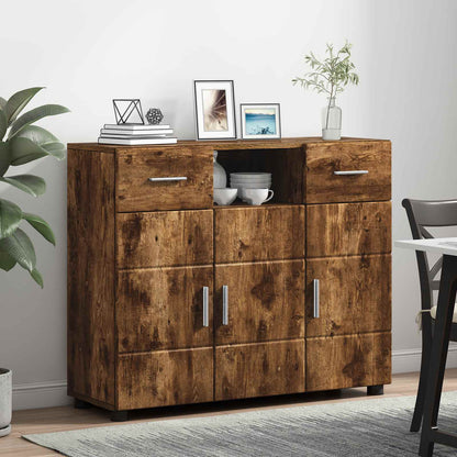 Wooden Cabinet Smoked Oak 88.5 x 30.5 x 73 cm Engineered Wood