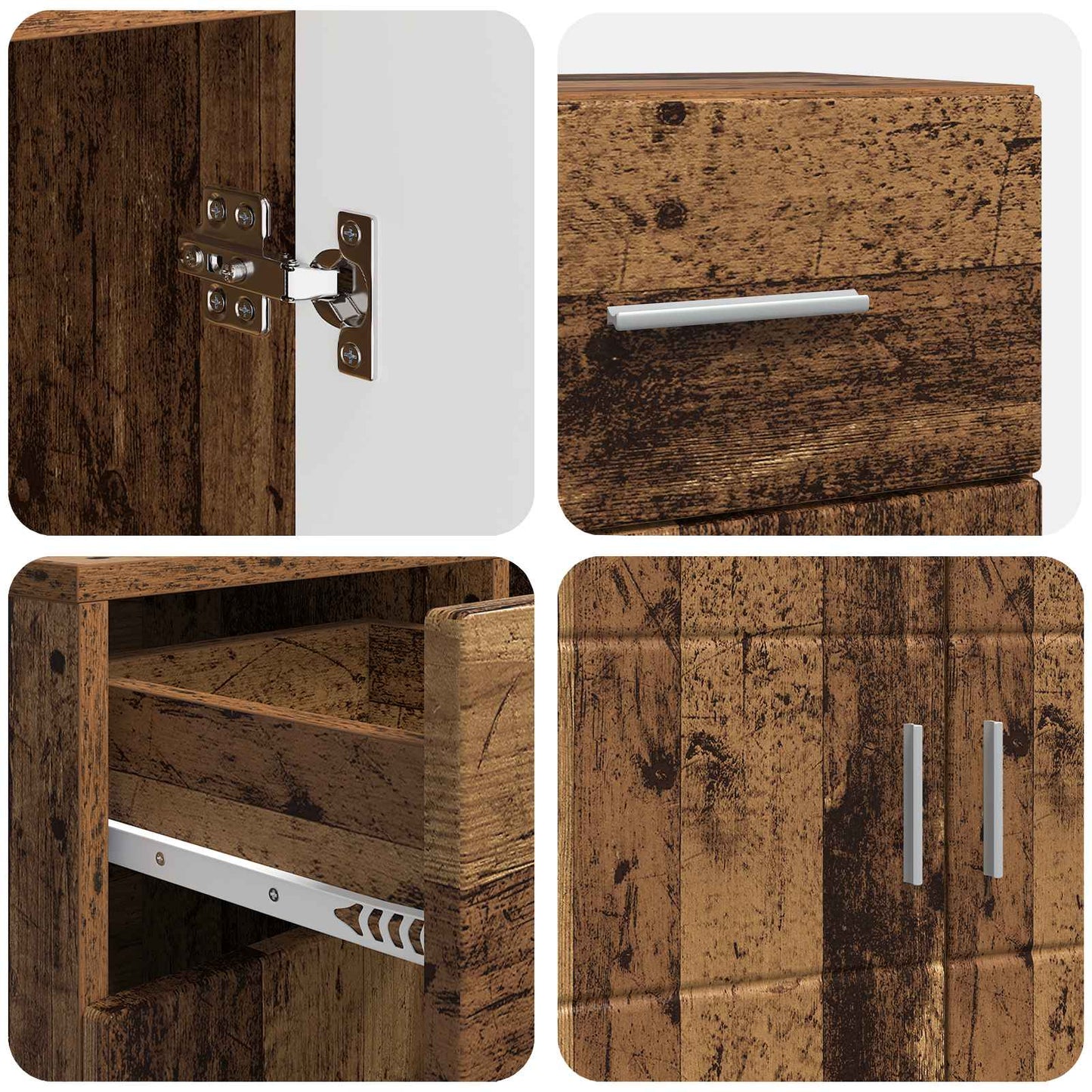 Wooden Cabinet Old Wood 88.5 x 30.5 x 73 cm Engineered Wood