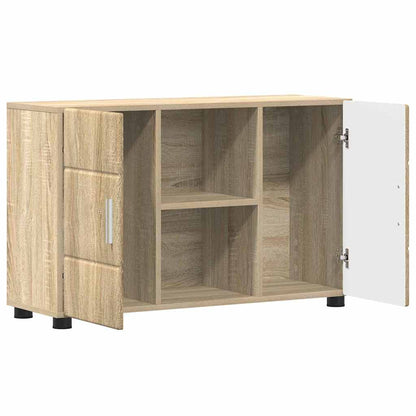 Sideboard with Shelf FLORIN Sonoma Oak 88.5 x 30.5 x 55.5 cm