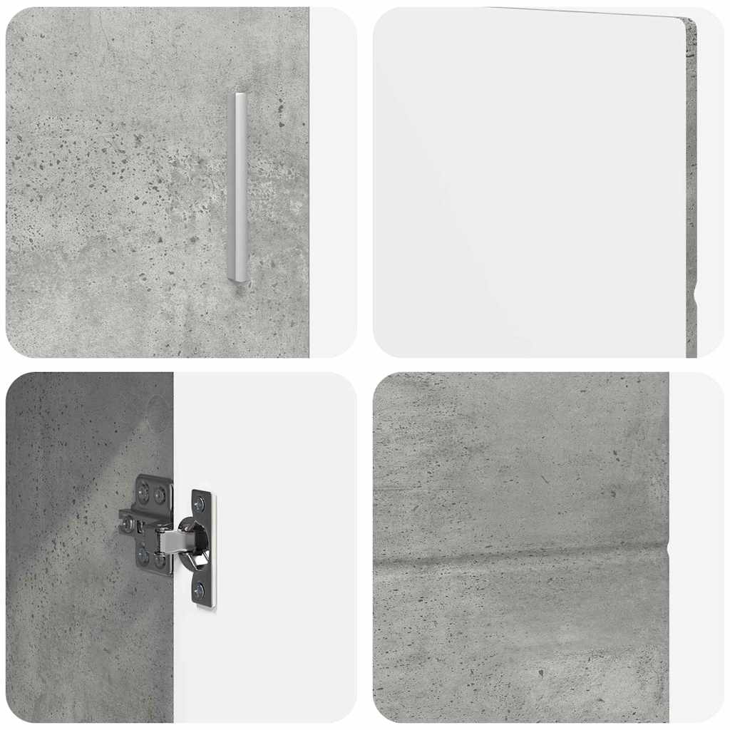 Sideboard with Shelf FLORIN Concrete Grey 88.5 x 30.5 x 55.5 cm
