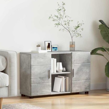 Sideboard with Shelf FLORIN Concrete Grey 88.5 x 30.5 x 55.5 cm