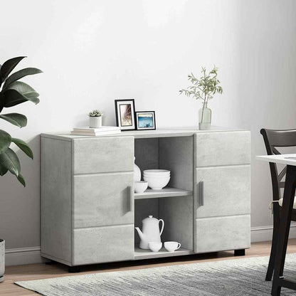 Sideboard with Shelf FLORIN Concrete Grey 88.5 x 30.5 x 55.5 cm
