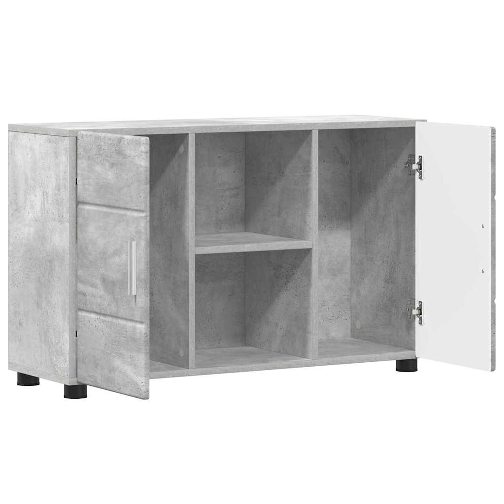 Sideboard with Shelf FLORIN Concrete Grey 88.5 x 30.5 x 55.5 cm