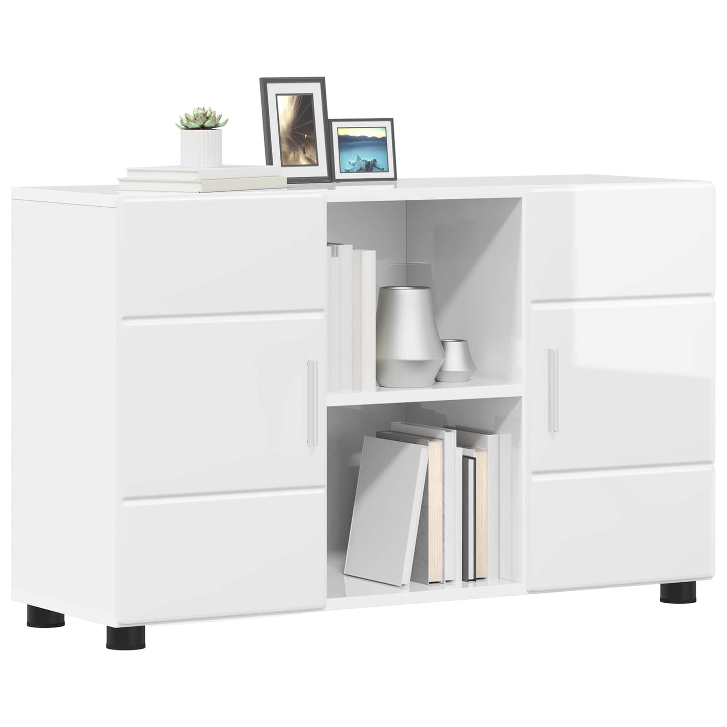 Sideboard FLORIN 88.5 x 30.5 x 55.5 cm High Gloss White