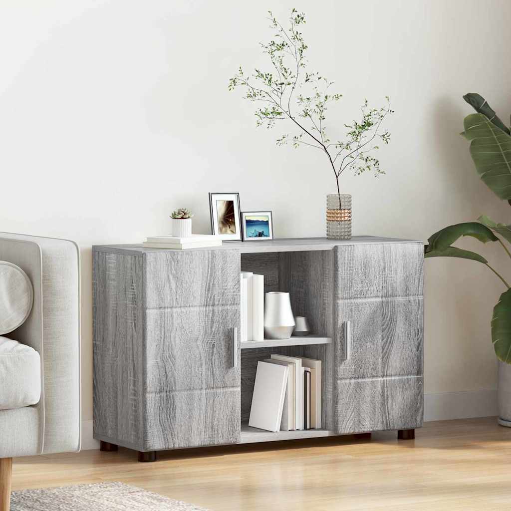 Sideboard with Shelf FLORIN Grey Sonoma 88.5 x 30.5 x 55.5 cm