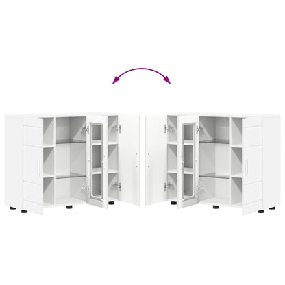 Wooden Cabinet White 88.5 x 30.5 x 73 cm Engineered Wood