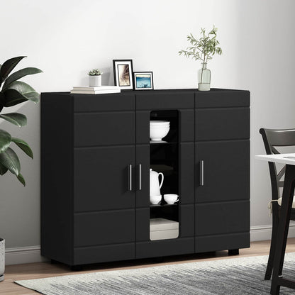 Wooden Cabinet Black 88.5 x 30.5 x 73 cm Engineered Wood