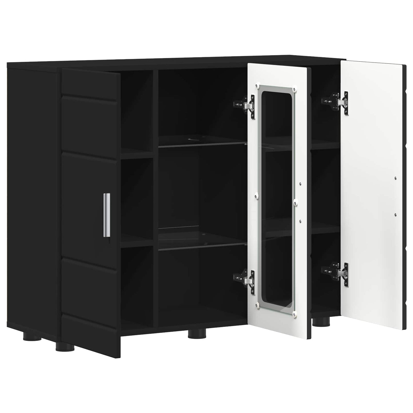 Wooden Cabinet Black 88.5 x 30.5 x 73 cm Engineered Wood