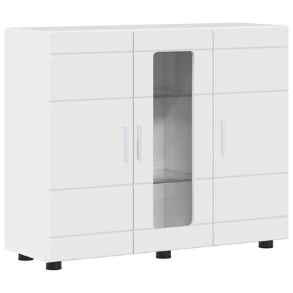 Wooden Cabinet High Gloss White 88.5 x 30.5 x 73 cm