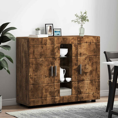 Wooden Cabinet Smoked Oak 88.5 x 30.5 x 73 cm Engineered Wood