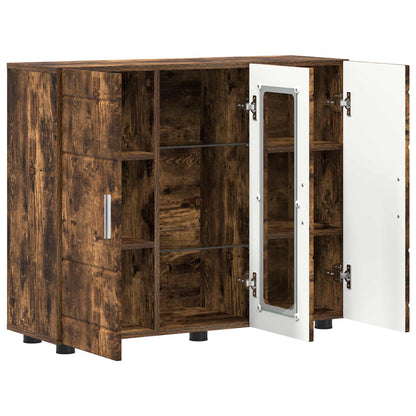 Wooden Cabinet Smoked Oak 88.5 x 30.5 x 73 cm Engineered Wood