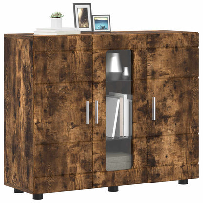 Wooden Cabinet Smoked Oak 88.5 x 30.5 x 73 cm Engineered Wood