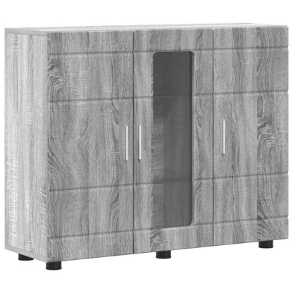 Wooden Cabinet Grey Sonoma 88.5 x 30.5 x 73 cm Engineered Wood