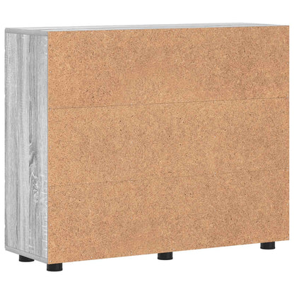 Wooden Cabinet Grey Sonoma 88.5 x 30.5 x 73 cm Engineered Wood