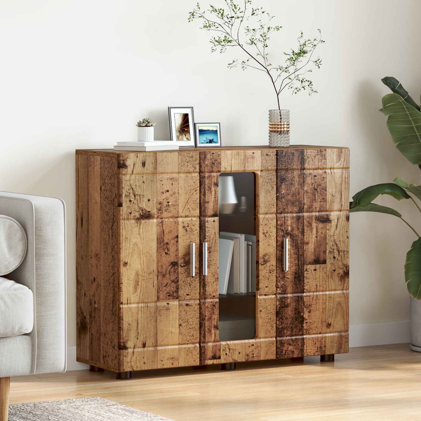 Wooden Cabinet Old Wood 88.5 x 30.5 x 73 cm Engineered Wood