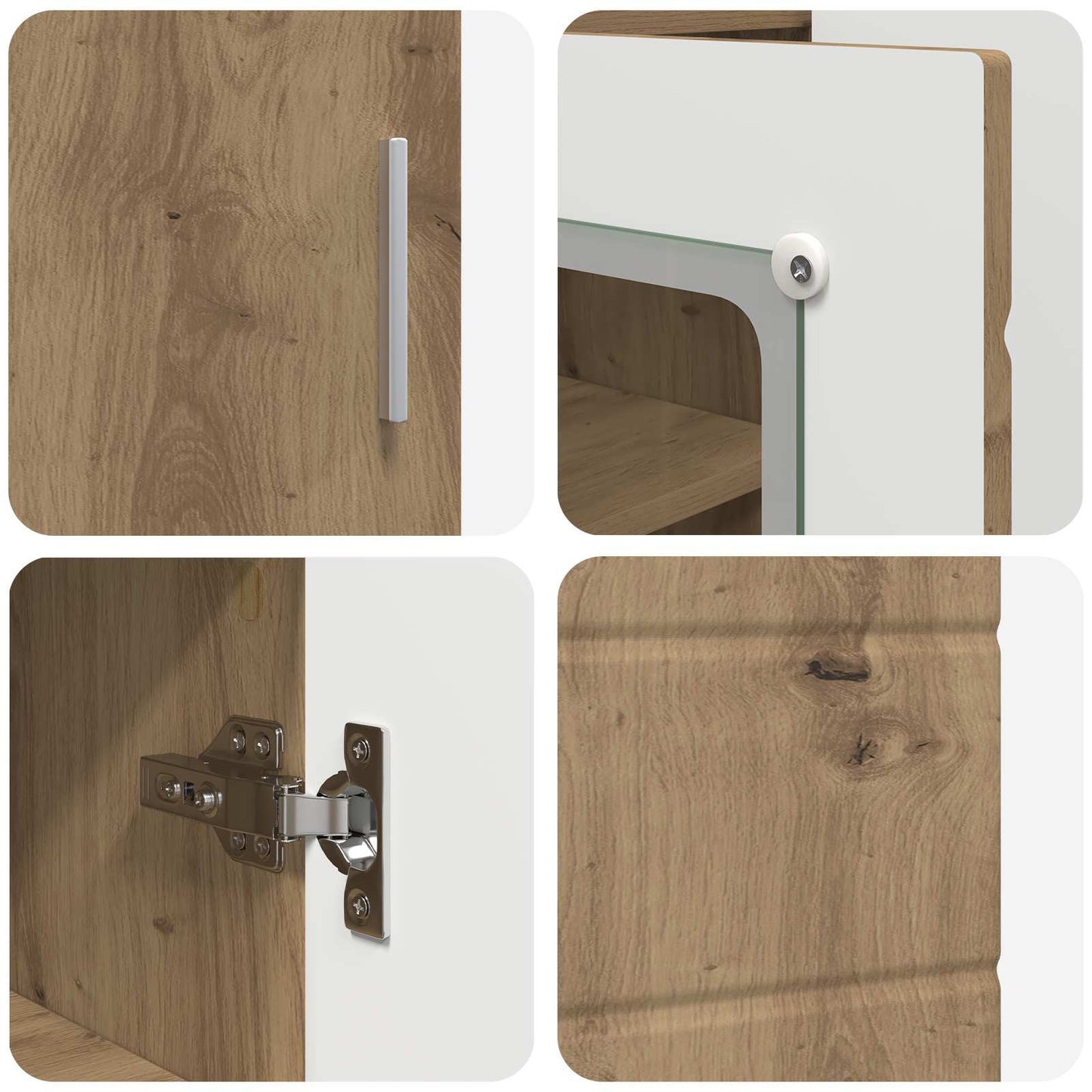 Wooden Cabinet Artisan Oak 88.5 x 30.5 x 73 cm Engineered Wood
