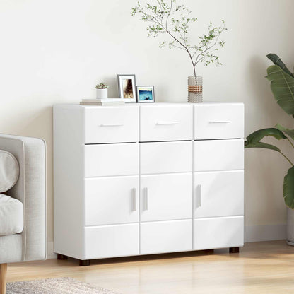 Sideboard FLORIN 88.5 x 30.5 x 73 cm White Engineered Wood