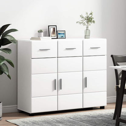 Sideboard FLORIN 88.5 x 30.5 x 73 cm White Engineered Wood